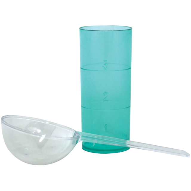 Måleske og -bæger til Orthoprint, 1 sæt