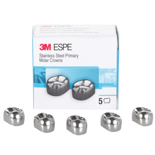 Stålkroner primær molar, D-UR-3, 5 stk.