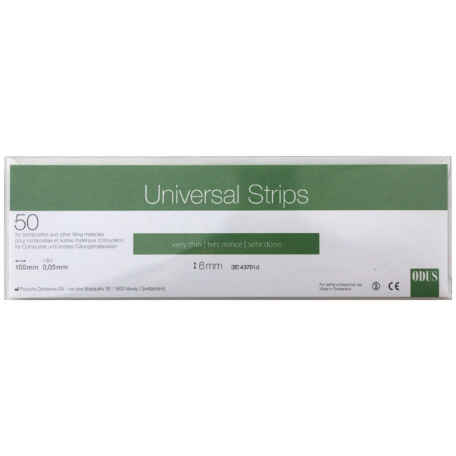 Odus universalstrips lige 6 mm, 50 stk.