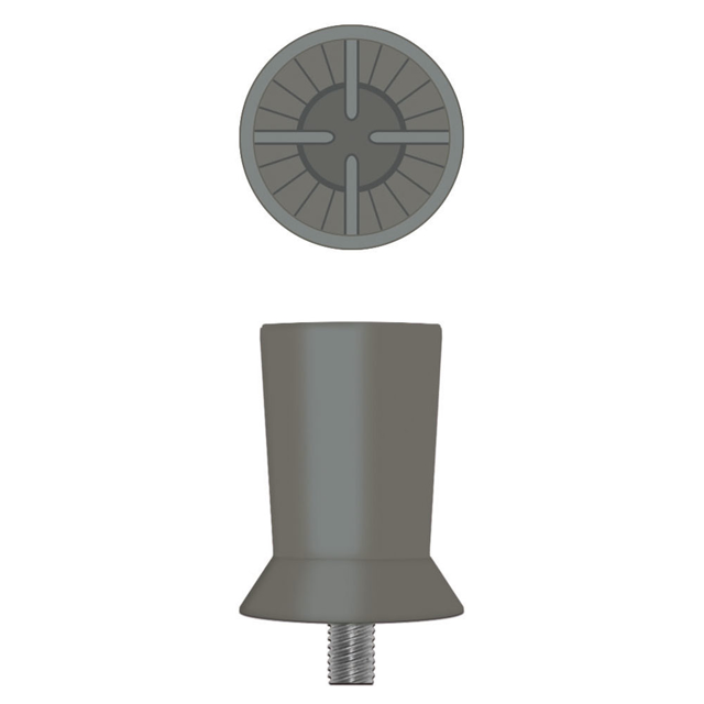 Hawe gummikopper nr. 9002 m/skrue mørkegrå 30 stk.