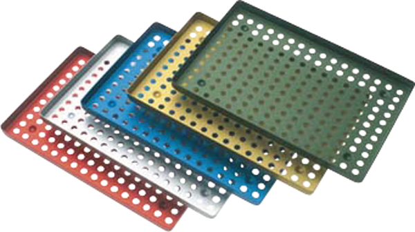 Aluminiumsbakke perforerede, grå, stk.