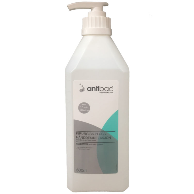 Antibac Kirurgisk Pluss hånddes. m/CHX, 600 ml 
