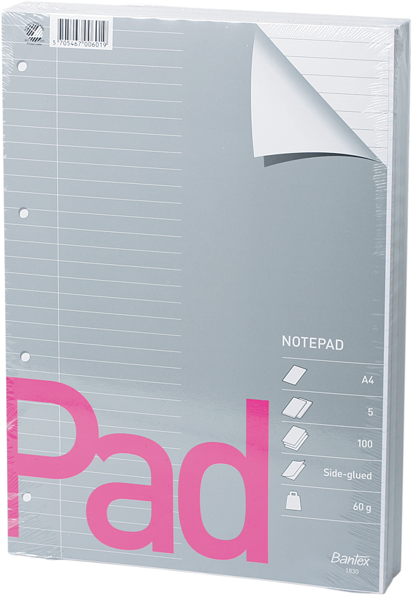 A4-blokke linieret,  5 stk.