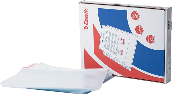 Plastlommer A4 præget, 100 stk.