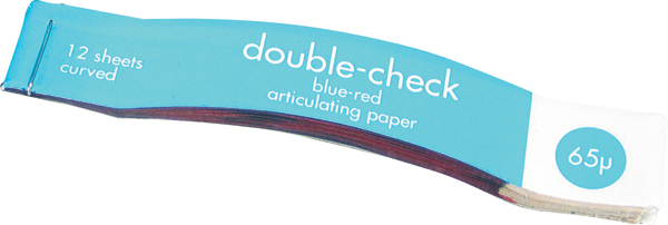 TopDent artikulationspapir blue/red, bøjet 18x12