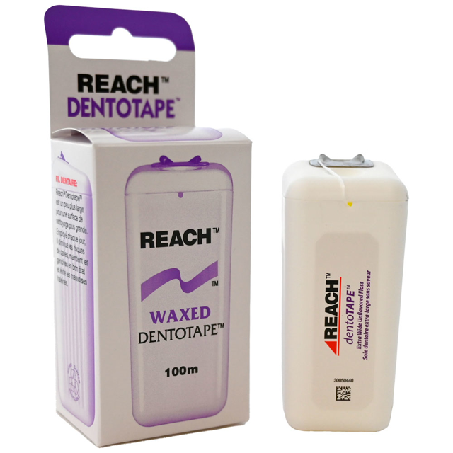 Tandtråd Reach Dentotape, vokset, 100 m