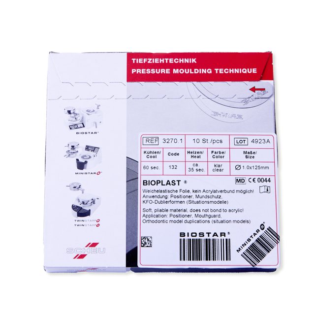 Scheu Bioplast plader 1.0 mm x Ø125 mm, 10 stk.