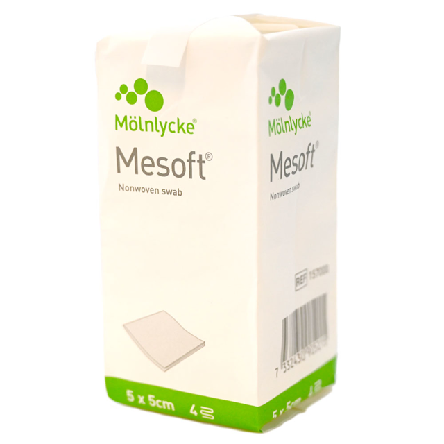 Mesoft S hvide 5 x 5 cm, 100 stk.