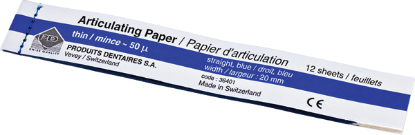 PD artikulationspapir lige tyndt, 12 x 12 stk.