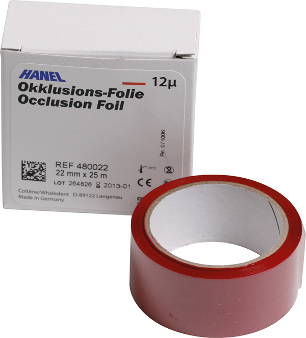 Hanel artikulationsfolie 22 mm, es, rød, stk.